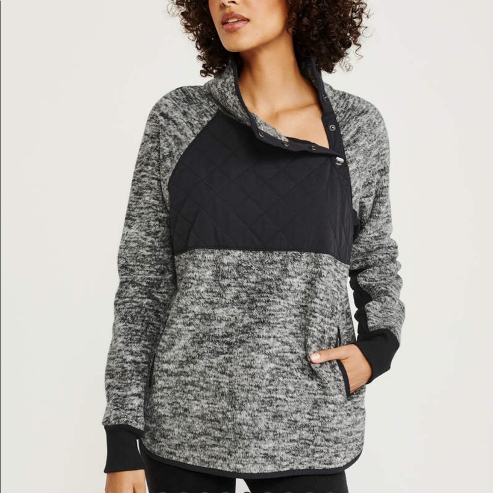 Abercrombie asymmetrical snap pullover